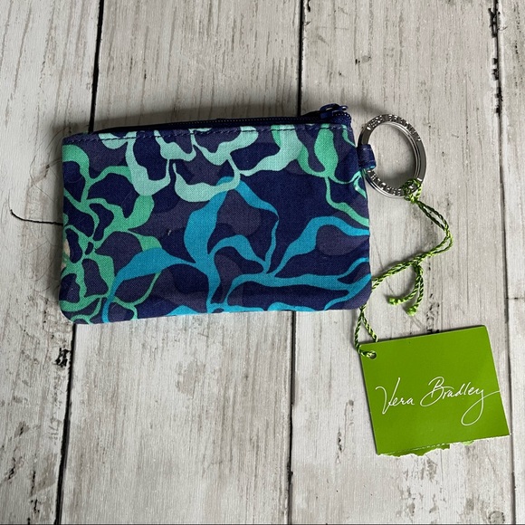 NEW WITH TAGS VERA BRADLEY ZIP TOP ID CASE COIN PURSE KATALINA BLUES - Picture 2 of 3